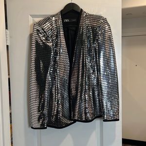 Zara Metallic Blazer